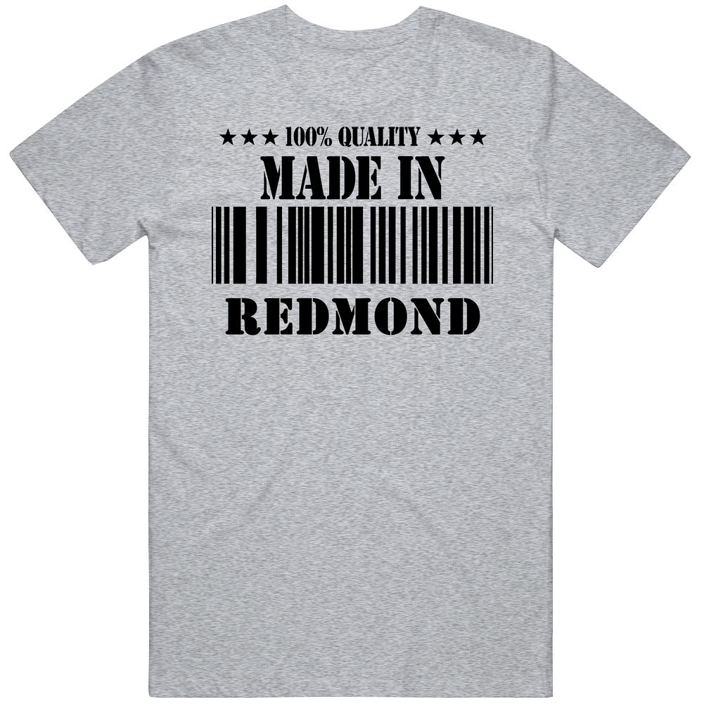 Made In Redmond Custom Mens Soft Cotton Tee T Shirt Made In Redmond Custom Mens Soft Cotton Tee T Shirt