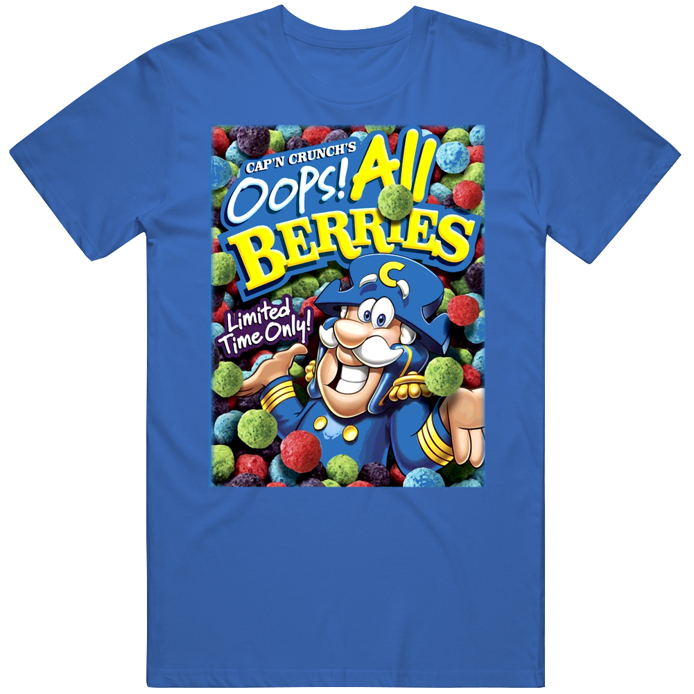 Oops All Berries Capn Crunch Cereal Vintage Tee Classic Cotton Mens Soft Cotton Tee T Shirt Oops All Berries Capn Crunch Cereal Vintage Tee Classic Cotton Mens Soft Cotton Tee T Shirt