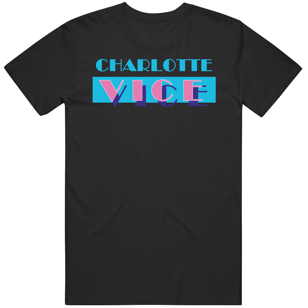 Charlotte Miami Vice Parody Retro Tv Show Mens Soft Cotton Tee T Shirt Charlotte Miami Vice Parody Retro Tv Show Mens Soft Cotton Tee T Shirt