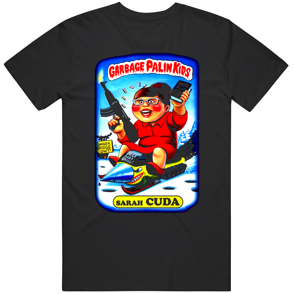 Garbage Pail Kids Sarah Cuda Pain Parody Mens Soft Cotton Tee T Shirt