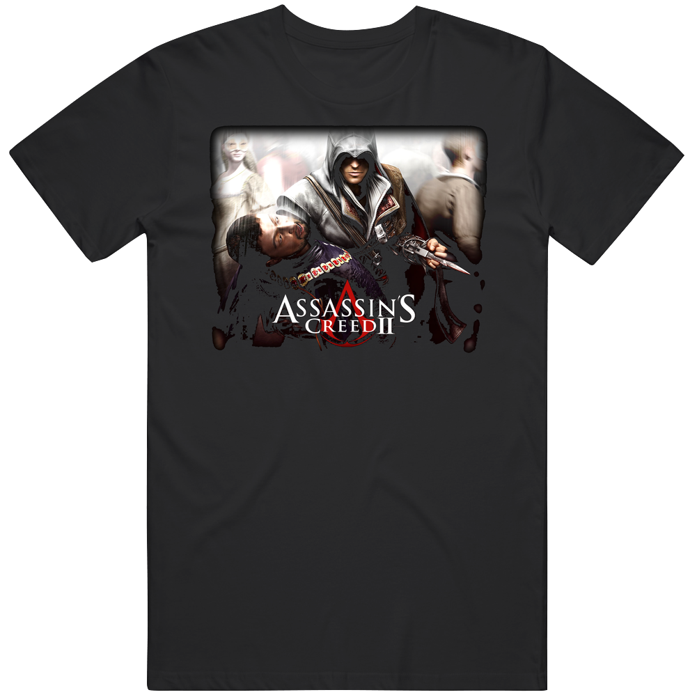 Assassin's Creed 2 Video Game Mens Soft Cotton Tee T Shirt Assassin's Creed 2 Video Game Mens Soft Cotton Tee T Shirt