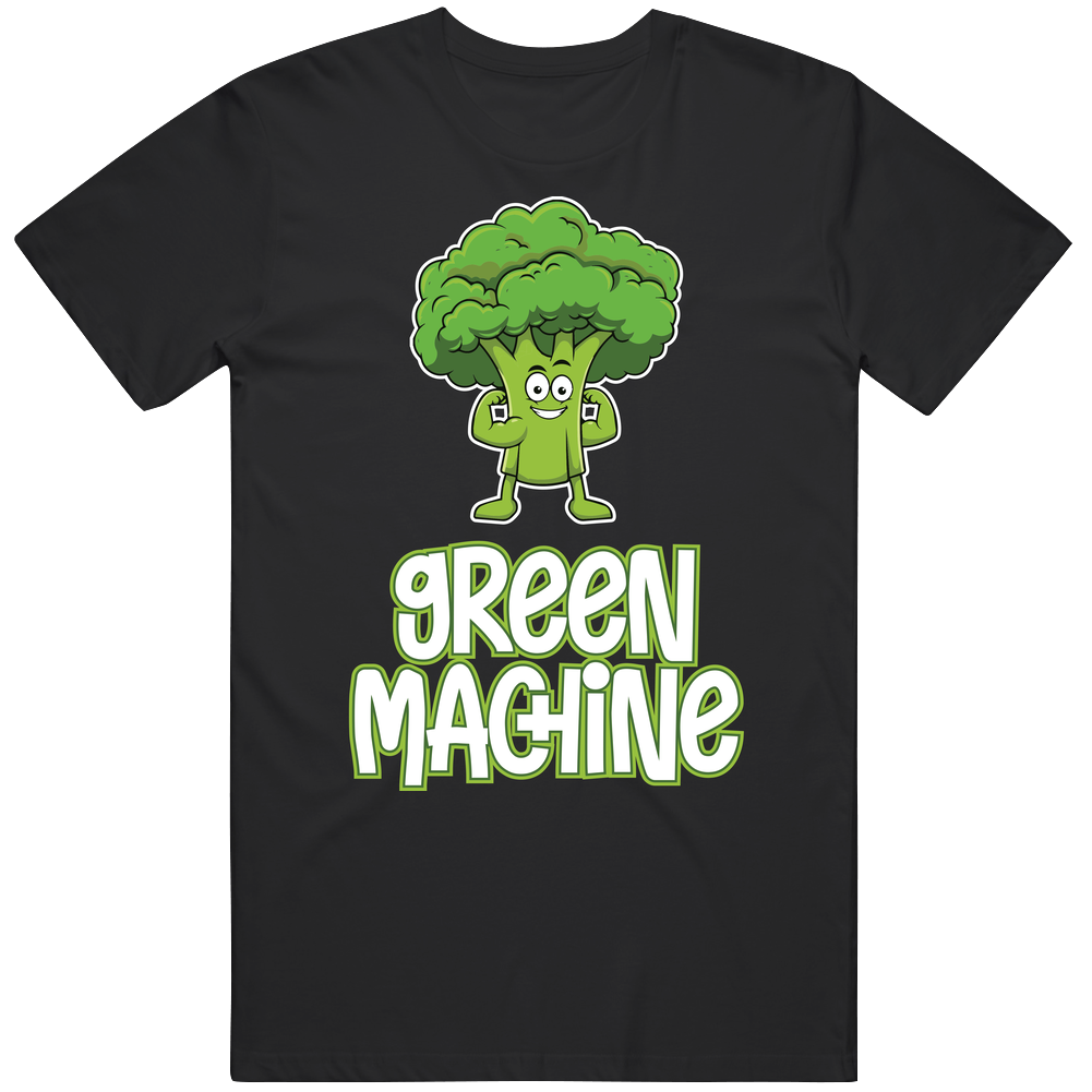 Green Machine Funny Eat Your Vegetables Buff Broccoli Foodie Mens Soft Cotton Tee T Shirt Green Machine Funny Eat Your Vegetables Buff Broccoli Foodie Mens Soft Cotton Tee T Shirt