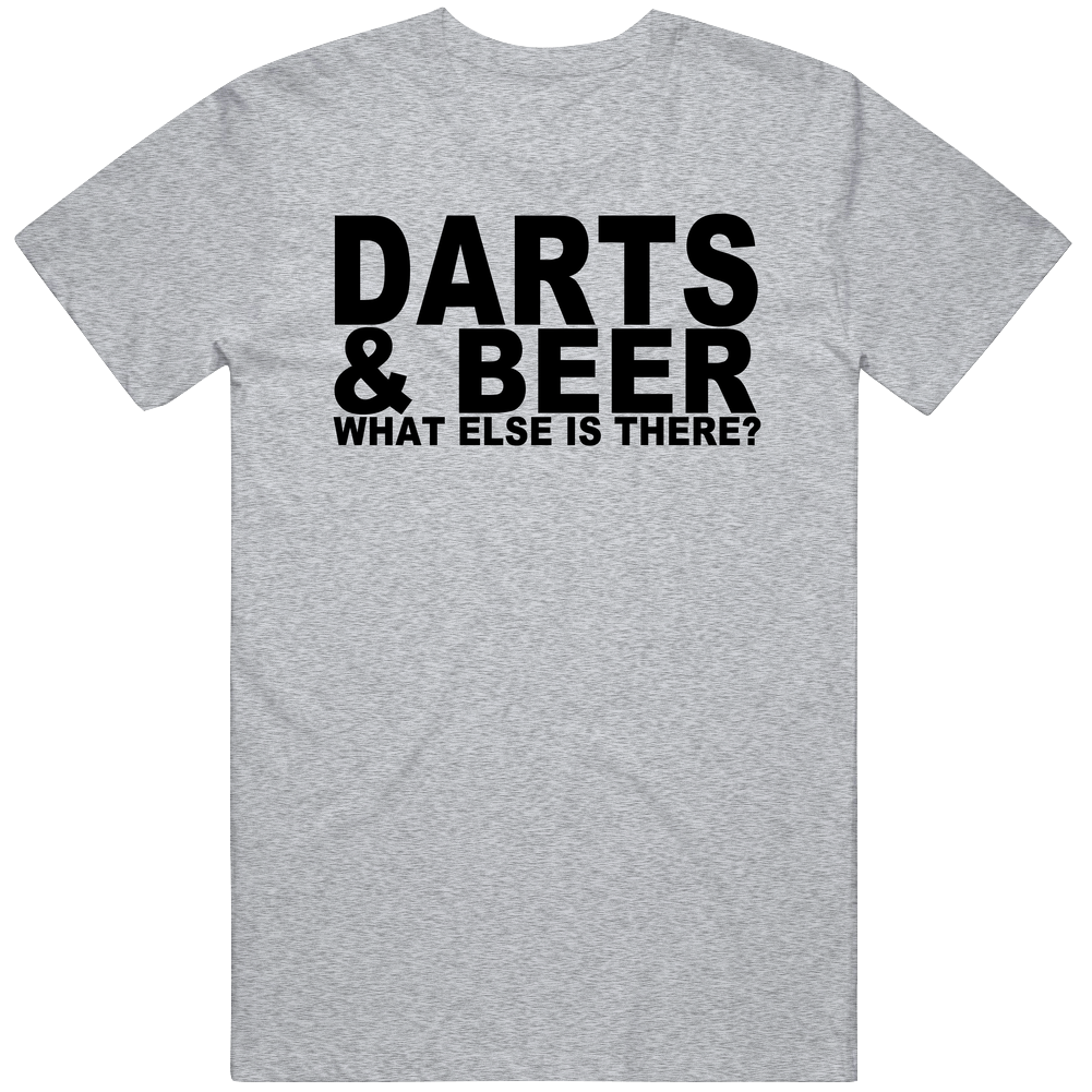 Funny Darts And Beer What Else Is There Mens Soft Cotton Tee T Shirt