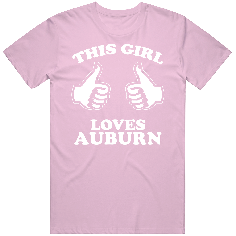This Girl Loves Auburn Custom Mens Soft Cotton Tee T Shirt