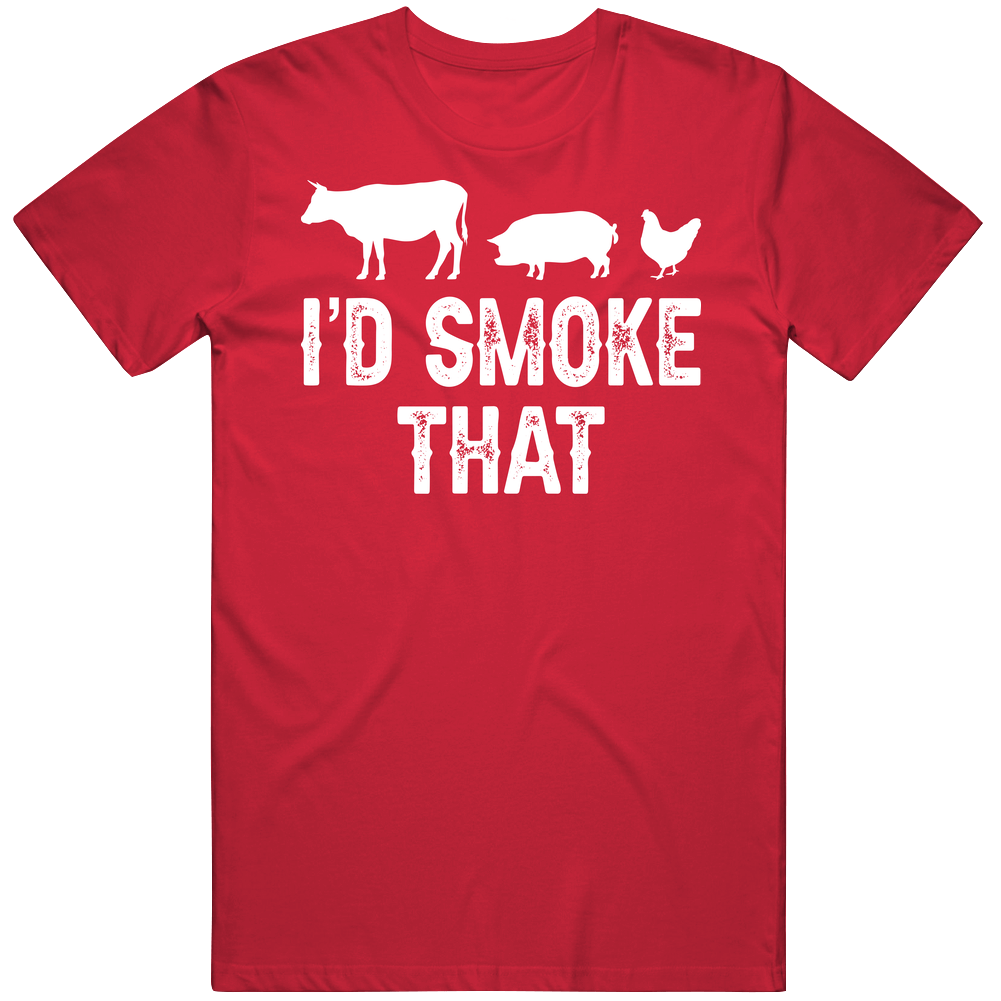 I'd Smoke That Funny Barbecue Bbq Foodie Food Lover Mens Soft Cotton Tee T Shirt