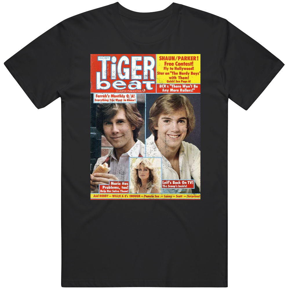 Tiger Beat Teen Magazine Cover Vintage August 1977 Issue Mens Soft Cotton Tee T Shirt