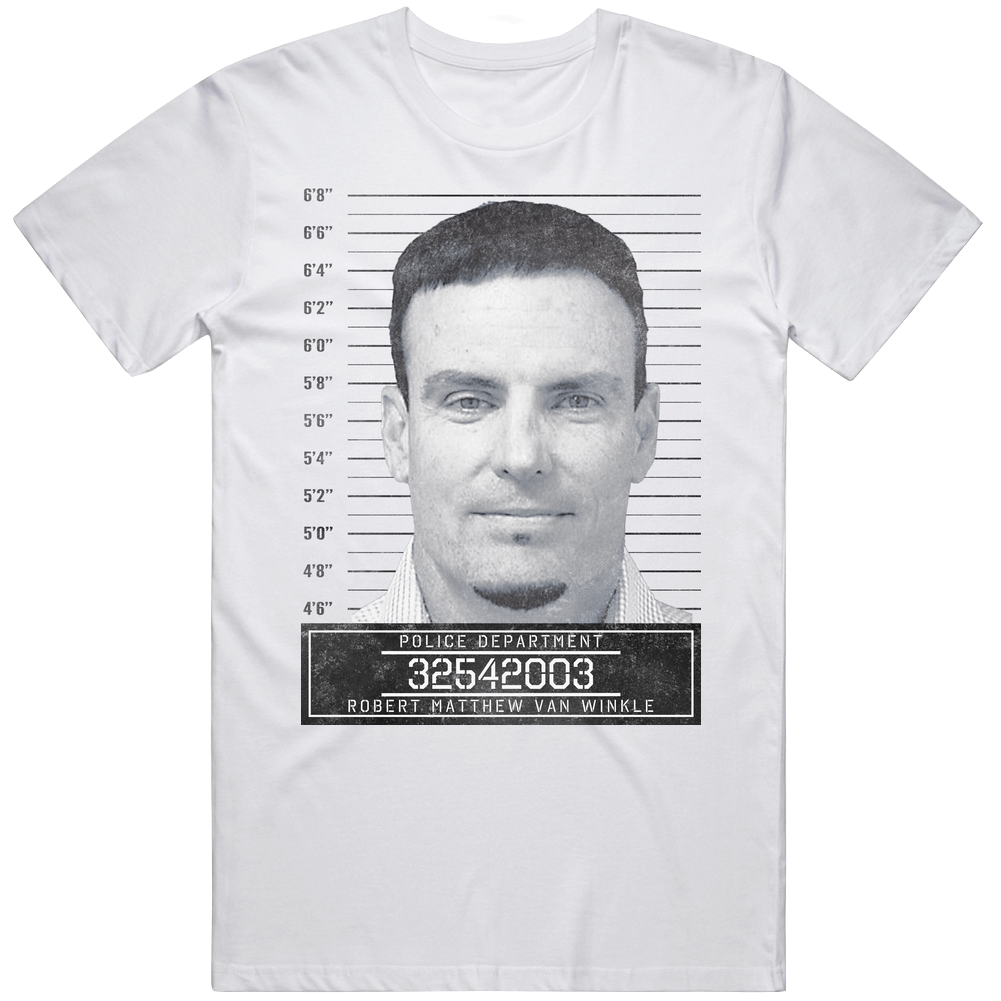 Vanilla Robert Matthew Van Winkle Ice Mugshot Police Department Mens Soft Cotton Tee T Shirt
