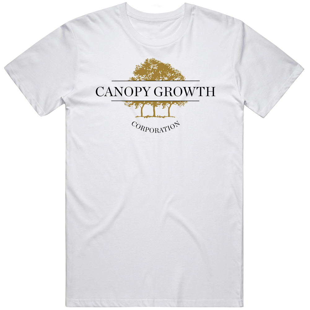 Canopy Growth Corporation Logo Fan Investor Weed Gift Mens Soft Cotton Tee T Shirt