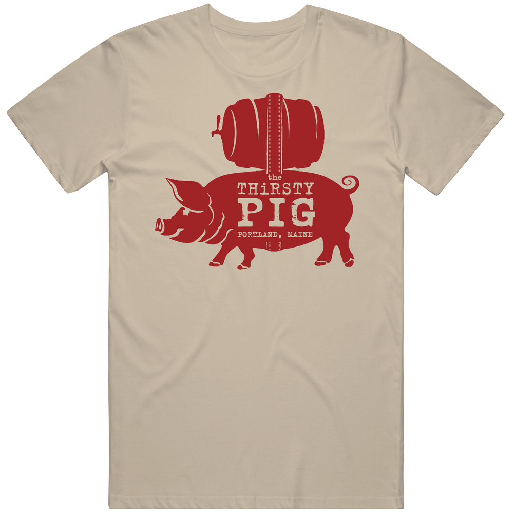 The Thirsty Pig Portland Maine Restaurant Mens Soft Cotton Tee T Shirt