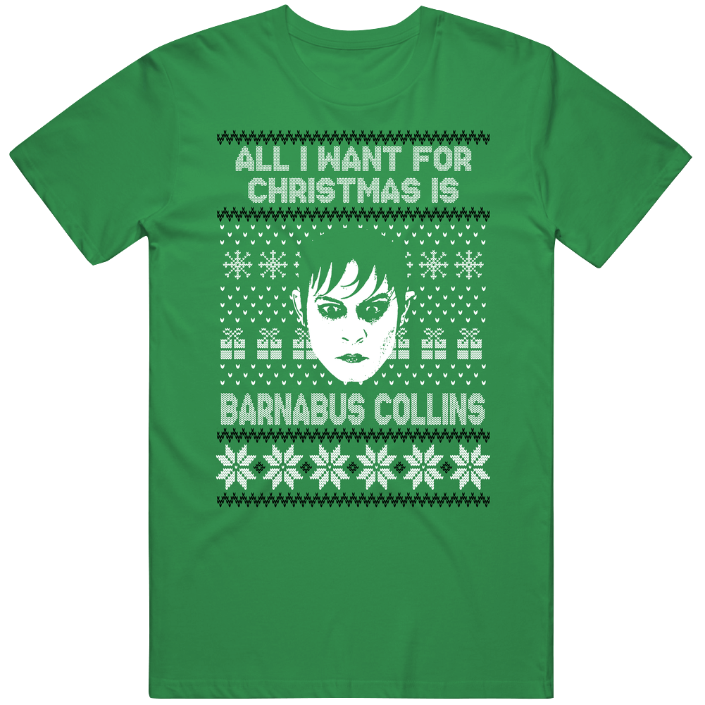 Barnabus Collins All I Want For Christmas Ugly Christmas Johnny Depp Fan Mens Soft Cotton Tee T Shirt Barnabus Collins All I Want For Christmas Ugly Christmas Johnny Depp Fan Mens Soft Cotton Tee T Shirt