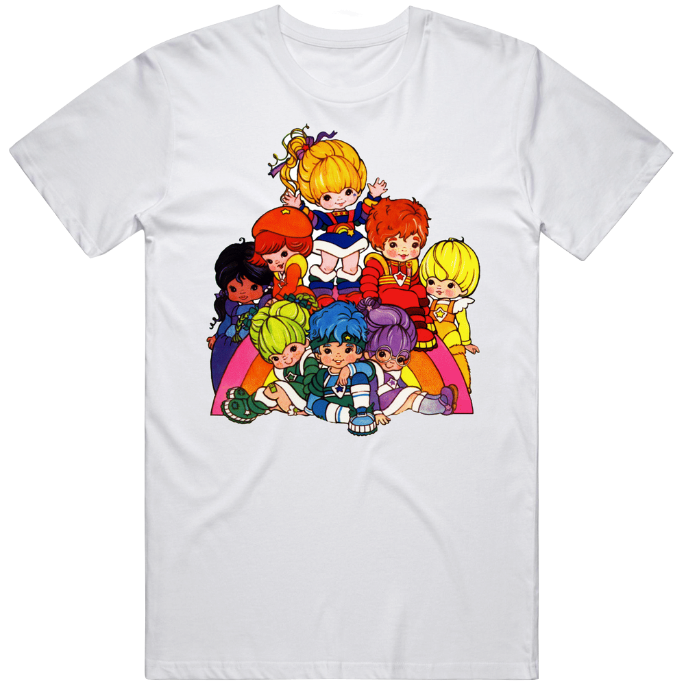 Rainbow Bright Cartoon Tv Show 80s Retro Gang Mens Soft Cotton Tee T Shirt Rainbow Bright Cartoon Tv Show 80s Retro Gang Mens Soft Cotton Tee T Shirt