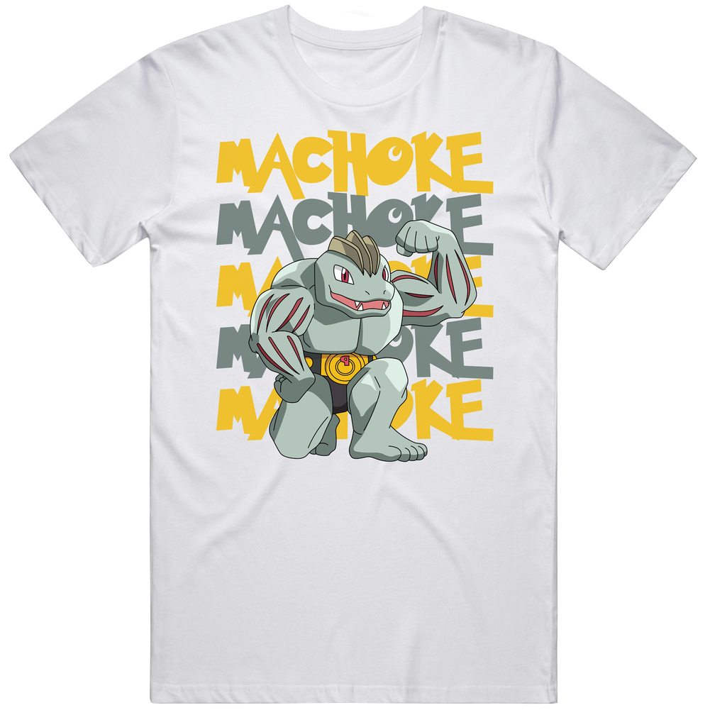 Machoke Pokemon Video Game Movie Cartoon Character Fan Mens Soft Cotton Tee T Shirt Machoke Pokemon Video Game Movie Cartoon Character Fan Mens Soft Cotton Tee T Shirt