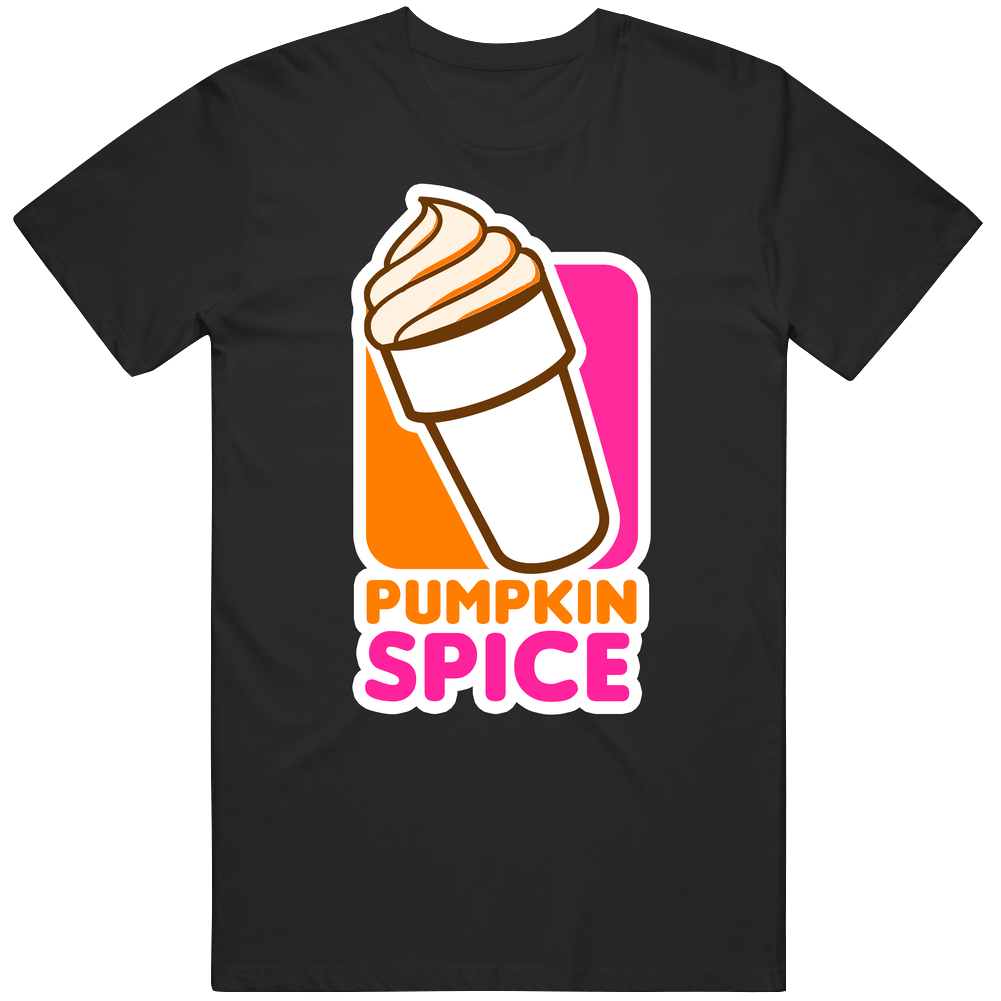 Pumpkin Spice Dunkin Donuts Parody Mens Soft Cotton Tee T Shirt Pumpkin Spice Dunkin Donuts Parody Mens Soft Cotton Tee T Shirt