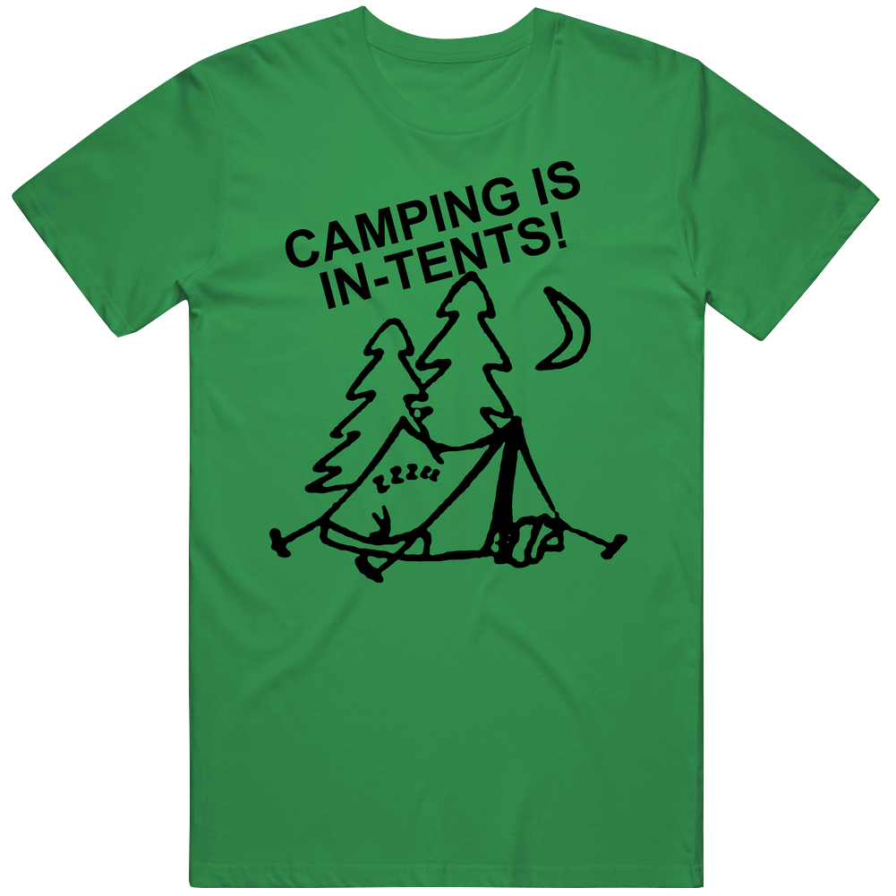 Camping Is Funny In Tents Mens Soft Cotton Tee T Shirt