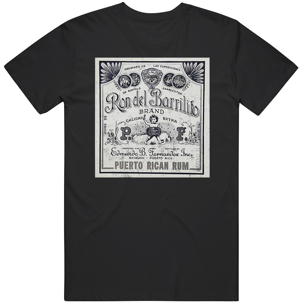 Ron Del Barrilito Puerto Rican Rum Distressed Look Alcohol Lovers Mens Soft Cotton Tee T Shirt Ron Del Barrilito Puerto Rican Rum Distressed Look Alcohol Lovers Mens Soft Cotton Tee T Shirt