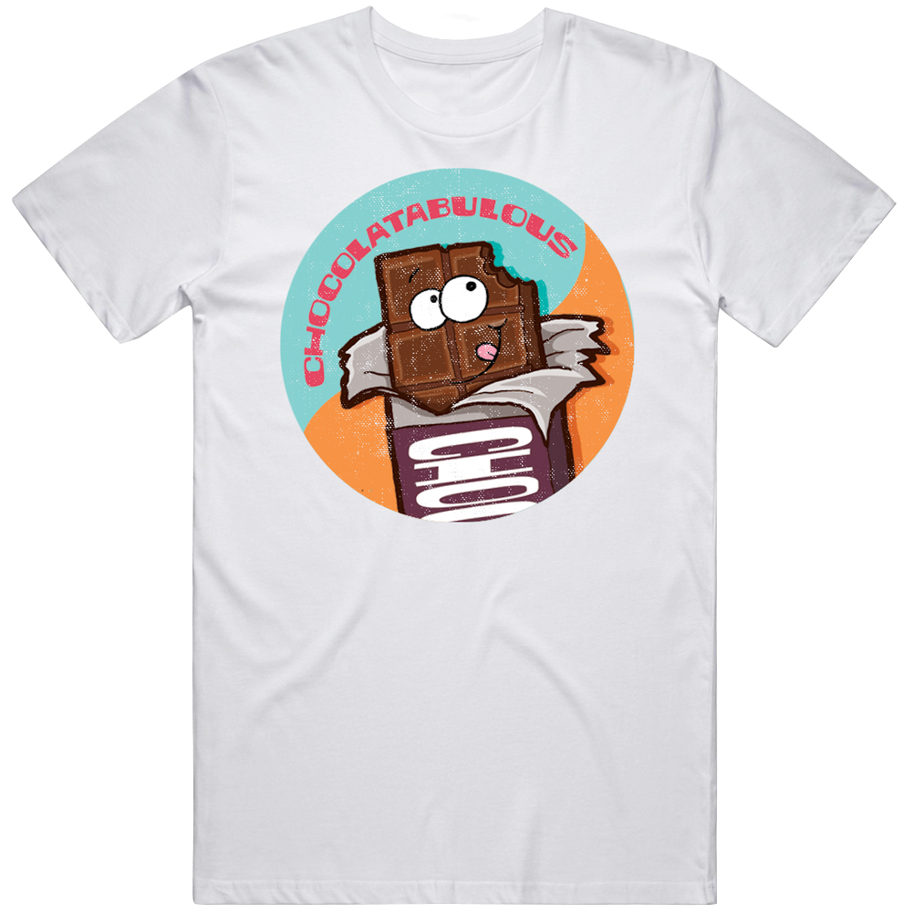 Chocolate Chocolatabulous Retro Scratch N Sniff Teacher Sticker Funny Novelty Mens Soft Cotton Tee T Shirt Chocolate Chocolatabulous Retro Scratch N Sniff Teacher Sticker Funny Novelty Mens Soft Cotton Tee T Shirt