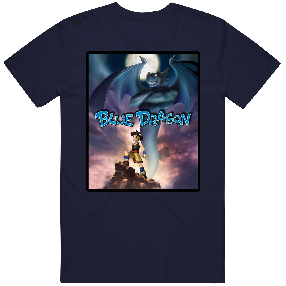 Blue Dragon Rpg Video Game Mens Soft Cotton Tee T Shirt