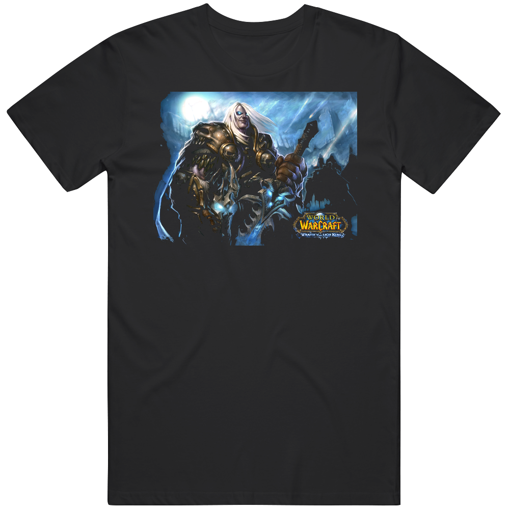 World Of Warcraft Wrath Of The Lich King Blue Mens Soft Cotton Tee T Shirt
