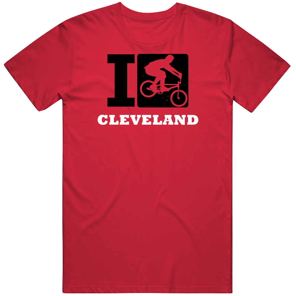 I Cycle Cleveland Biking Cycling Mens Soft Cotton Tee T Shirt