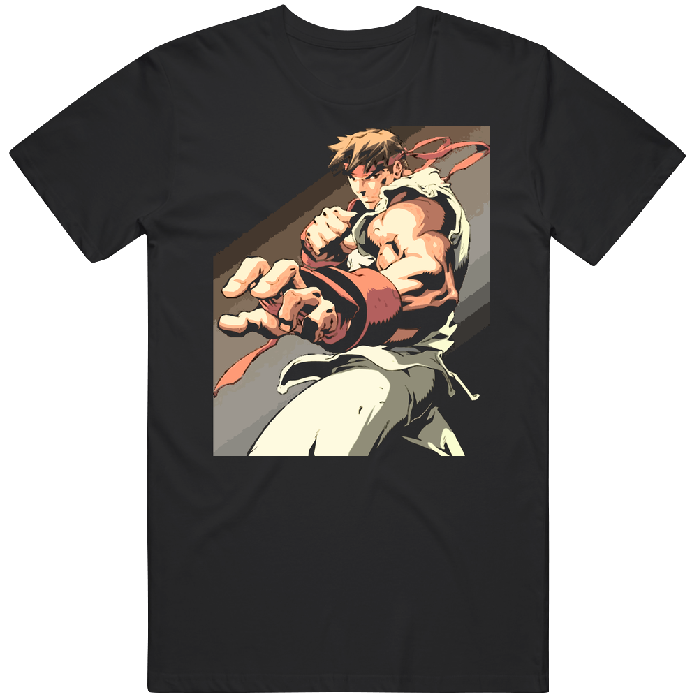 Ryu Street Fighter Hero Mens Soft Cotton Tee T Shirt