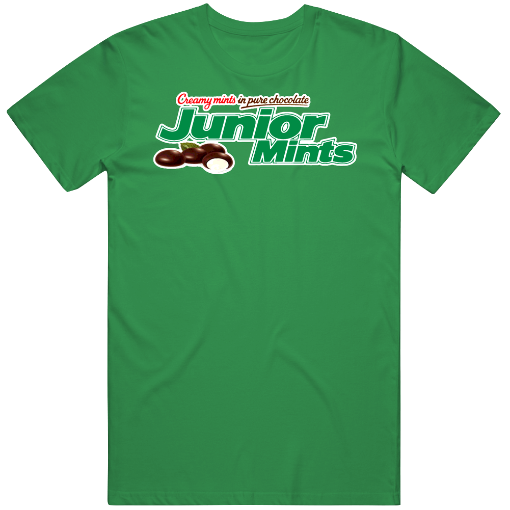 Junior Jr Mints Chocolate Candy Bar Sweet Mens Soft Cotton Tee T Shirt Junior Jr Mints Chocolate Candy Bar Sweet Mens Soft Cotton Tee T Shirt