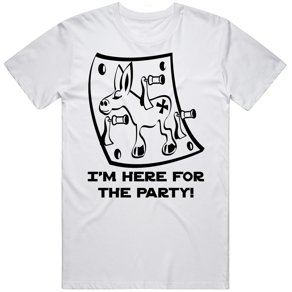 Pin The Tail On The Donkey I'm Here For The Party Mens Soft Cotton Tee T Shirt