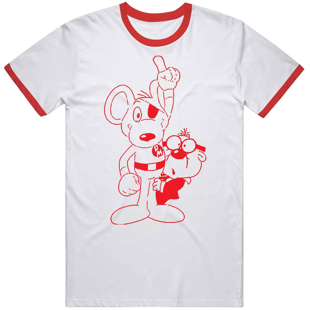 Danger Mouse Kid Cartoon Mens Soft Cotton Tee T Shirt