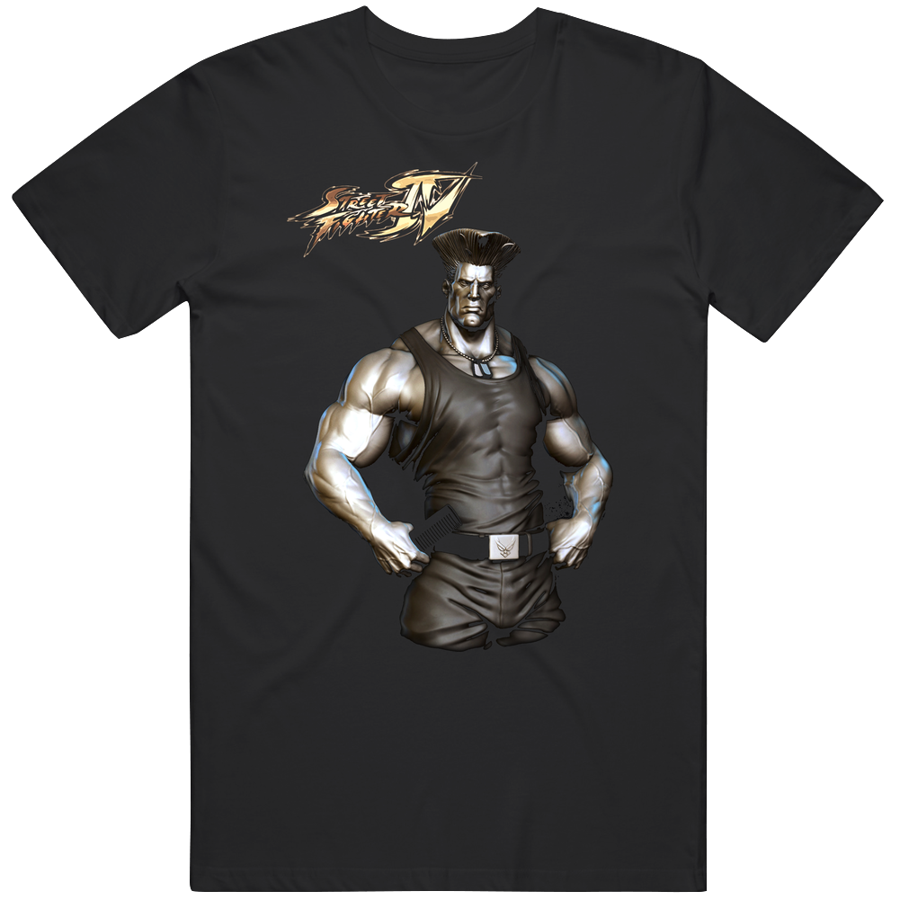Guile Super Street Fighter 4 Video Game Mens Soft Cotton Tee T Shirt Guile Super Street Fighter 4 Video Game Mens Soft Cotton Tee T Shirt