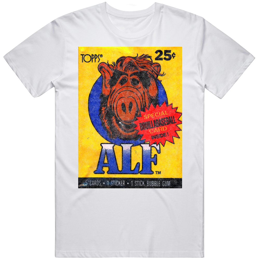 Topps Alf Trading Cards Mens Soft Cotton Tee T Shirt Topps Alf Trading Cards Mens Soft Cotton Tee T Shirt