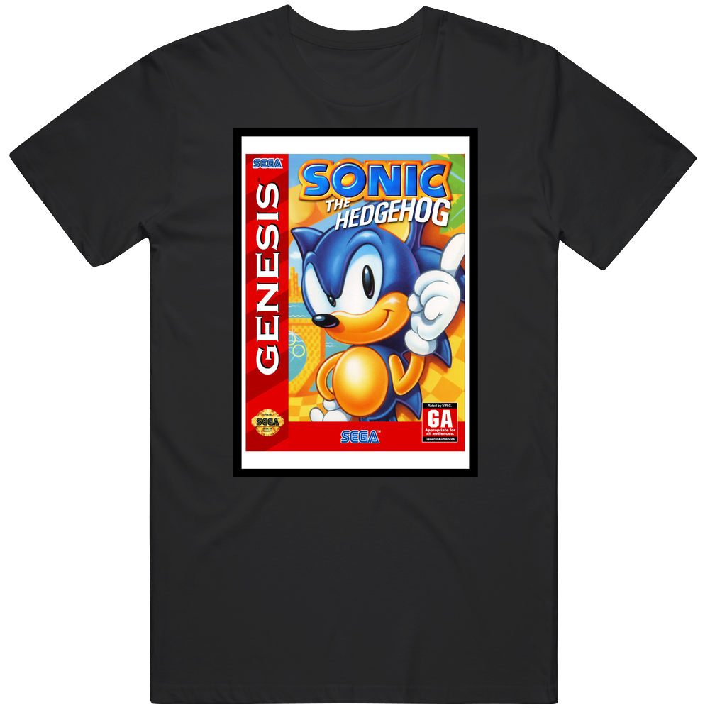 Sonic The Hedgehog Sega Genesis Fan Cover Mens Soft Cotton Tee T Shirt Sonic The Hedgehog Sega Genesis Fan Cover Mens Soft Cotton Tee T Shirt