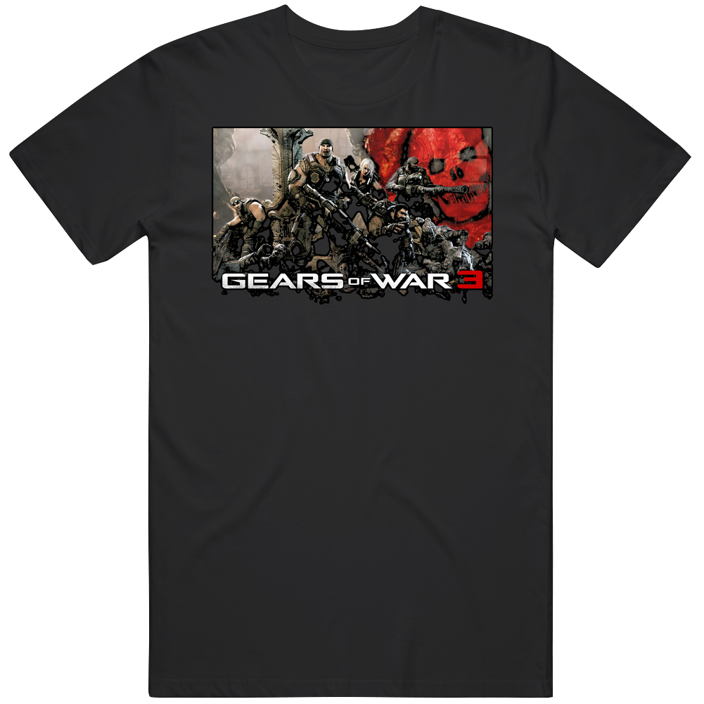 Gears Of War 3 Group Shot Mens Soft Cotton Tee T Shirt Gears Of War 3 Group Shot Mens Soft Cotton Tee T Shirt
