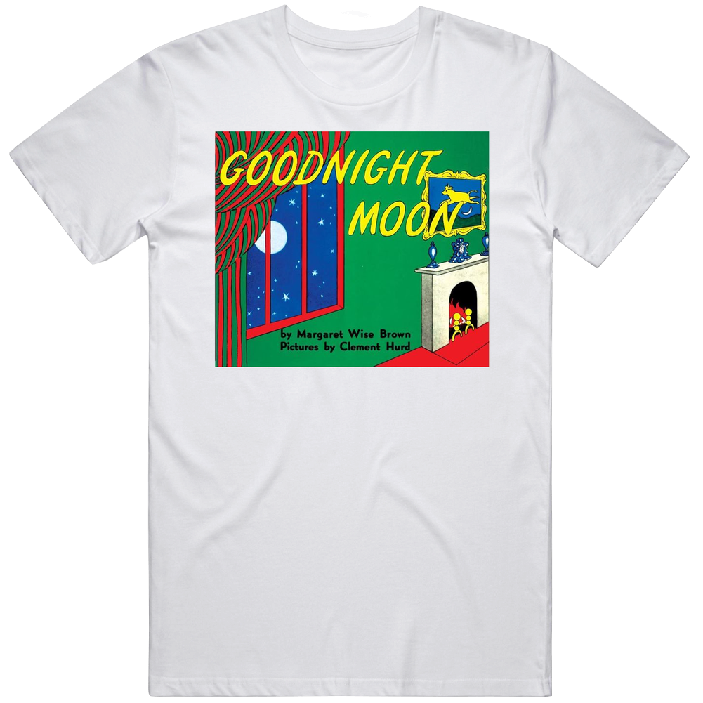 Goodnight Moon Classic Children's Storybook Cover Mens Soft Cotton Tee T Shirt Goodnight Moon Classic Children's Storybook Cover Mens Soft Cotton Tee T Shirt