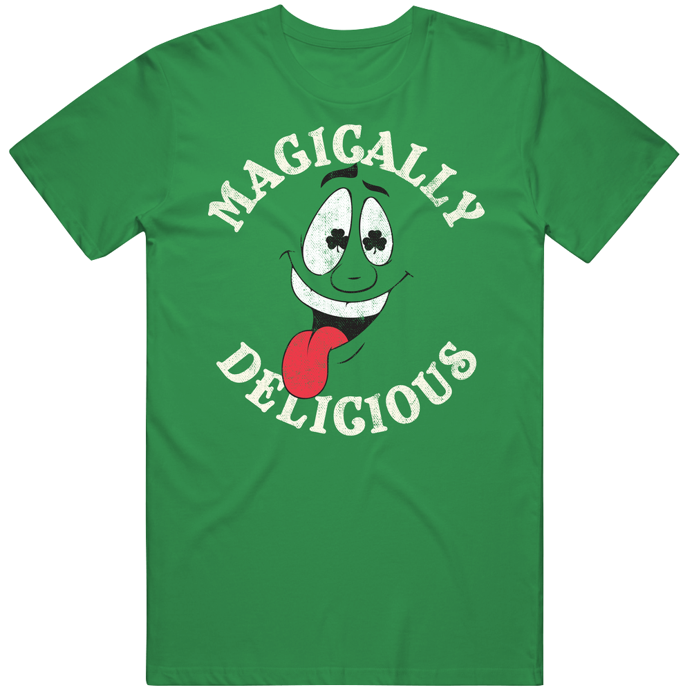 Magically Delicious Funny St. Patrick's Day Shamrock Worn Look Mens Soft Cotton Tee T Shirt Magically Delicious Funny St. Patrick's Day Shamrock Worn Look Mens Soft Cotton Tee T Shirt