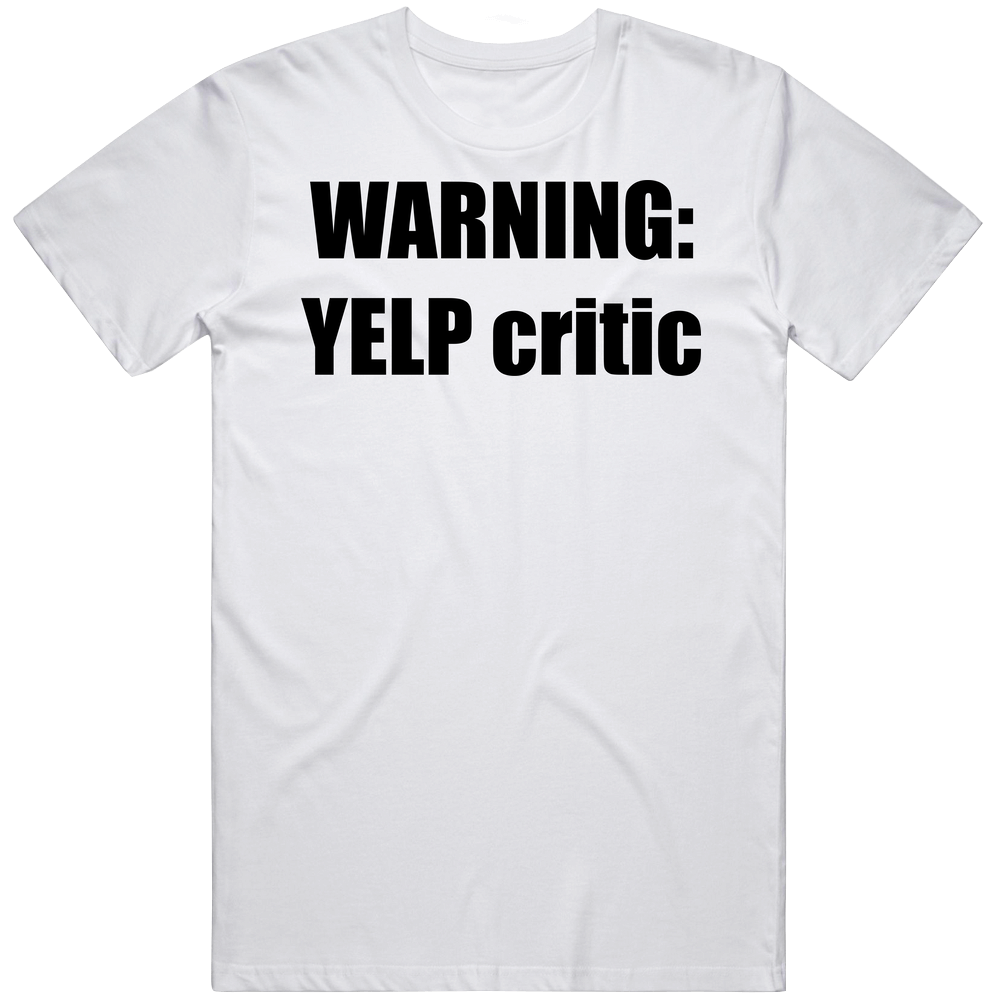 Warning Yelp Critic South Park Mens Soft Cotton Tee T Shirt Warning Yelp Critic South Park Mens Soft Cotton Tee T Shirt