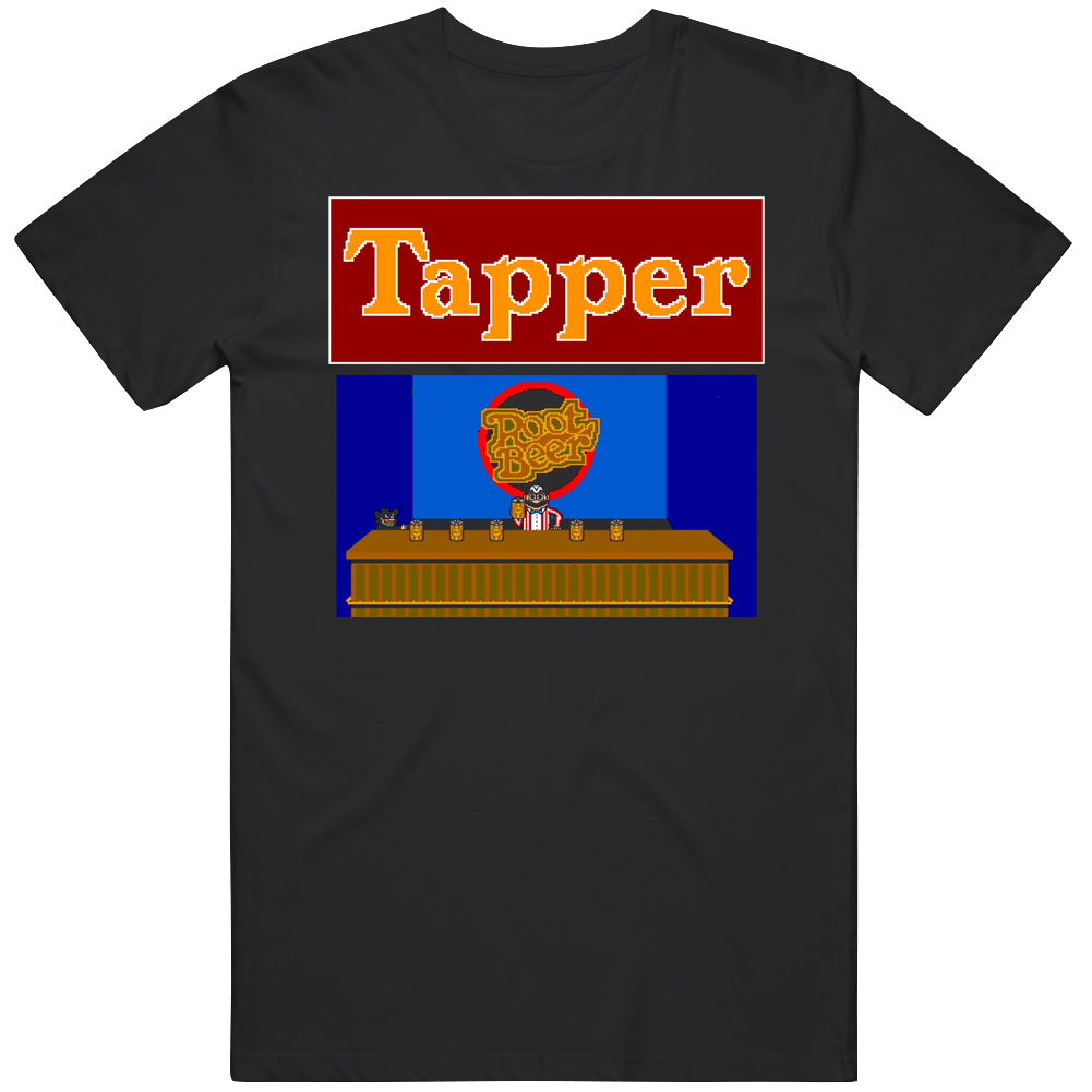 Tapper Video Game Retro 80s Mens Soft Cotton Tee T Shirt Tapper Video Game Retro 80s Mens Soft Cotton Tee T Shirt