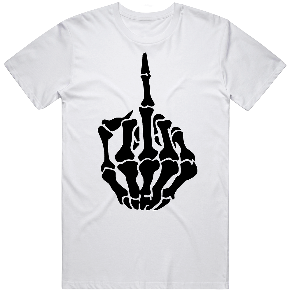 Skeleton Hand Middle Finger F You Cool Mens Soft Cotton Tee T Shirt Skeleton Hand Middle Finger F You Cool Mens Soft Cotton Tee T Shirt