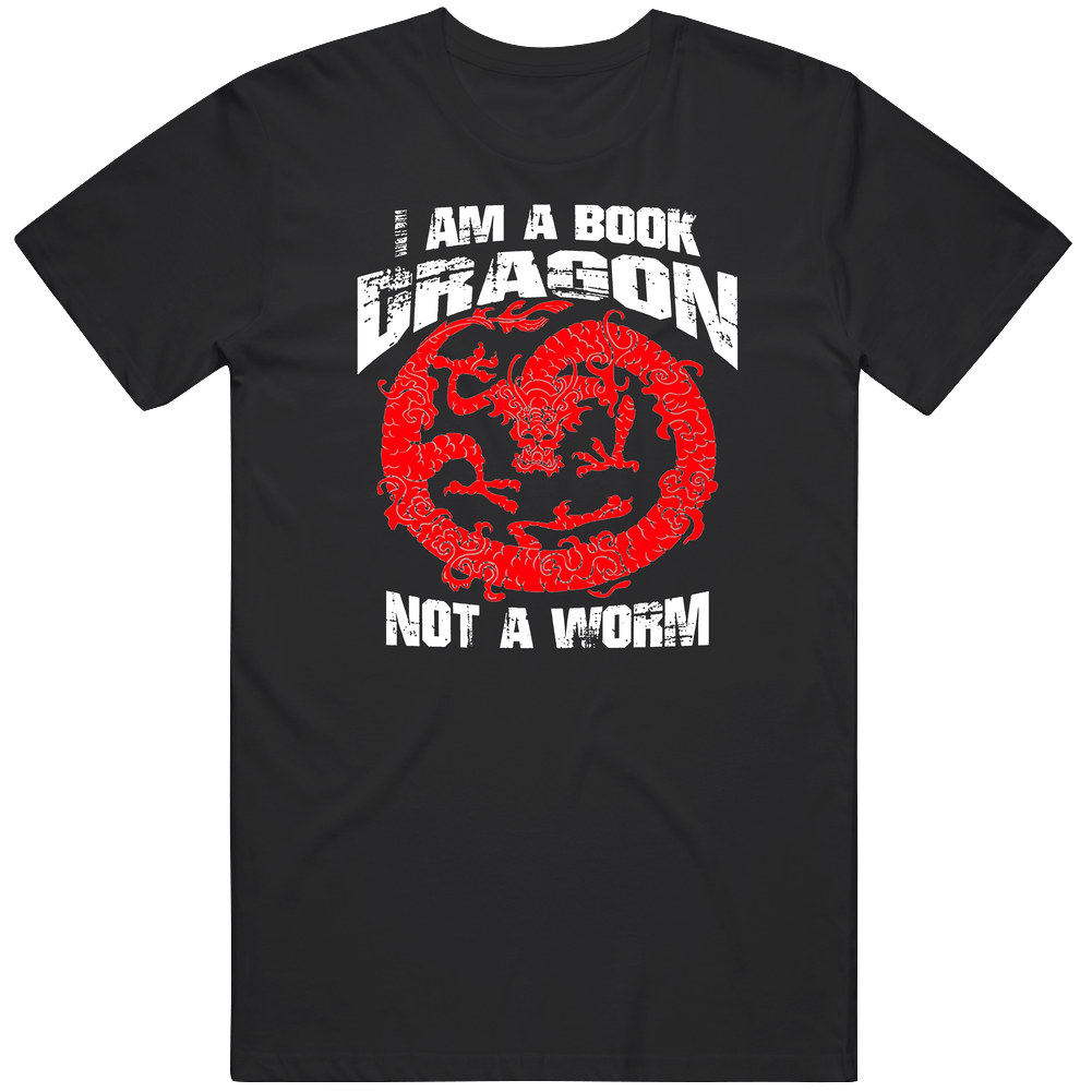 I Am A Book Dragon Not A Worm Funny Mens Soft Cotton Tee T Shirt I Am A Book Dragon Not A Worm Funny Mens Soft Cotton Tee T Shirt