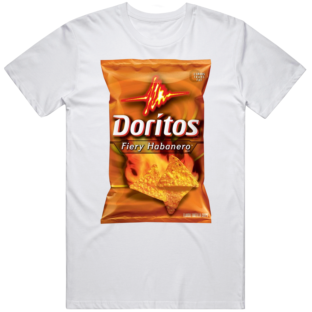 Doritos Fiery Habanero Popular Discontinued Food Mens Soft Cotton Tee T Shirt Doritos Fiery Habanero Popular Discontinued Food Mens Soft Cotton Tee T Shirt