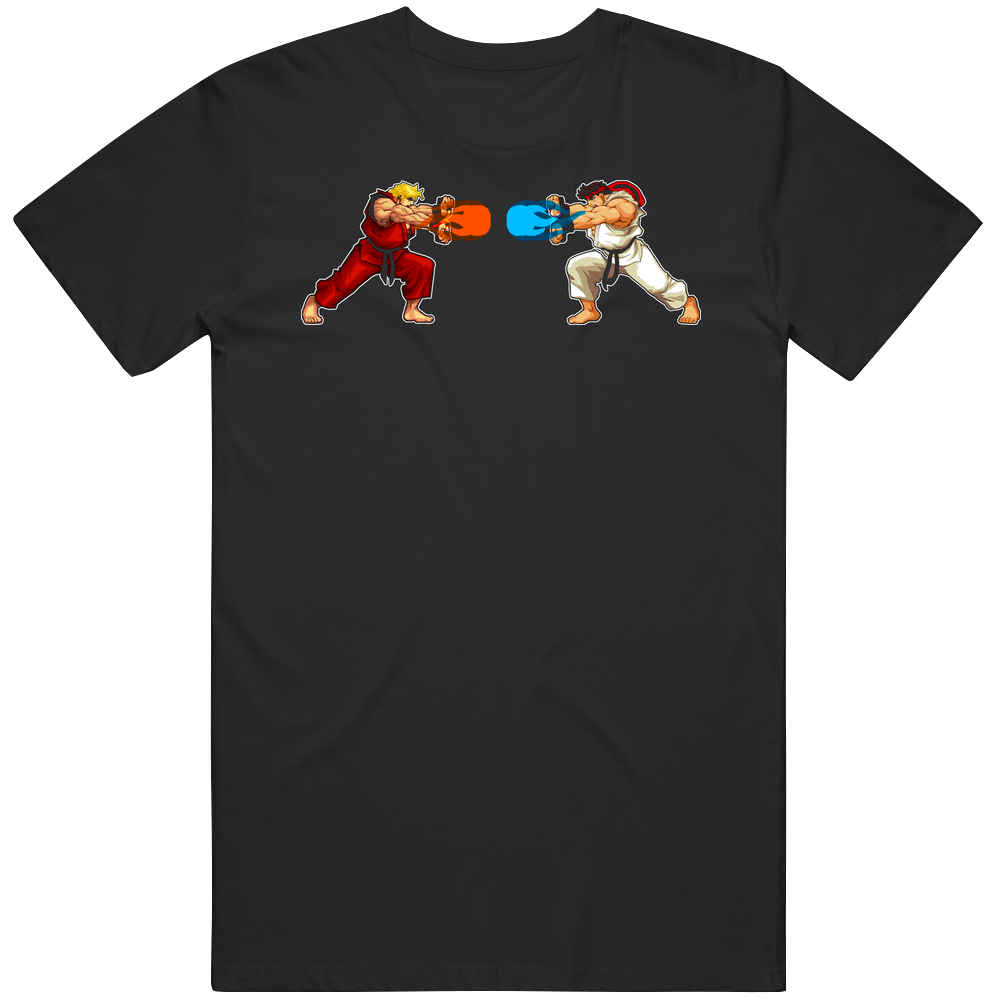 Street Fighter Ken Vs Ryu Mens Soft Cotton Tee T Shirt Street Fighter Ken Vs Ryu Mens Soft Cotton Tee T Shirt