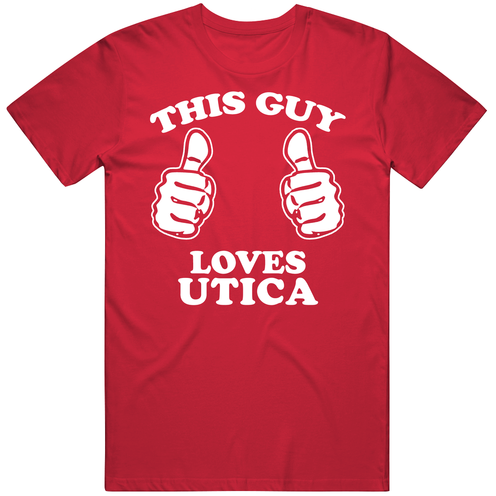 This Guy Loves Utica Custom Mens Soft Cotton Tee T Shirt This Guy Loves Utica Custom Mens Soft Cotton Tee T Shirt