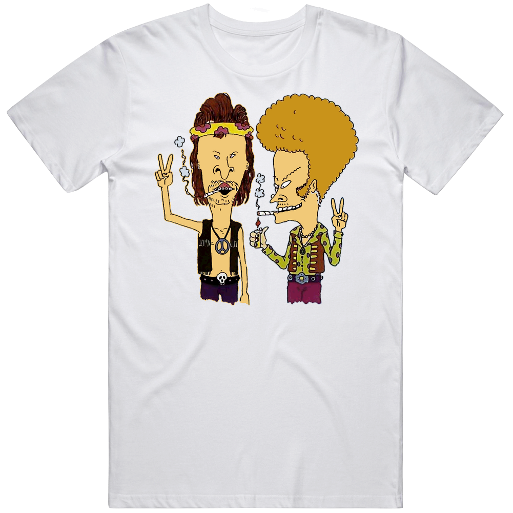 Hippy Beavis And Butthead Mens Soft Cotton Tee T Shirt