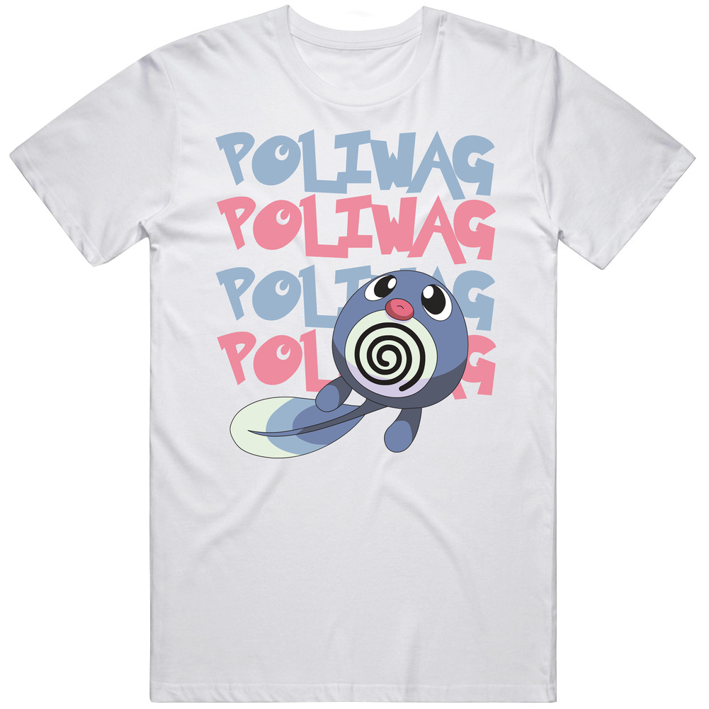 Poliwag Pokemon Video Game Movie Cartoon Character Fan Mens Soft Cotton Tee T Shirt Poliwag Pokemon Video Game Movie Cartoon Character Fan Mens Soft Cotton Tee T Shirt