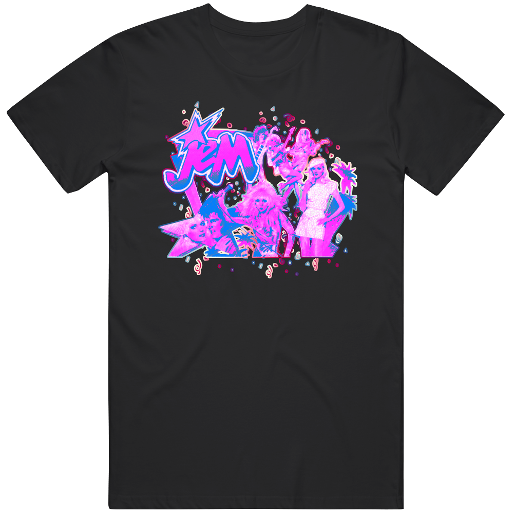 Jem 80s Rockstar Retro Cartoon Mens Soft Cotton Tee T Shirt