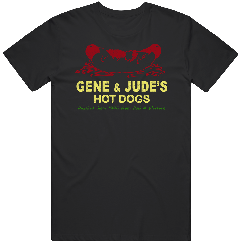 Gene And Jude's Hot Dog Fast Food Restaurant Sign Fan Mens Soft Cotton Tee T Shirt