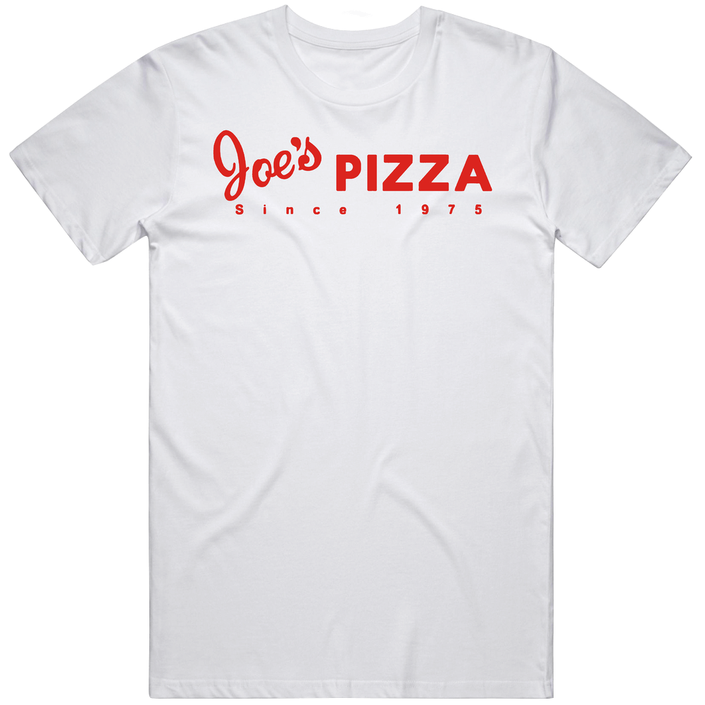 Joes Pizza New York Pizzeria Restaurant Mens Size Large White Mens Soft Cotton Tee T Shirt