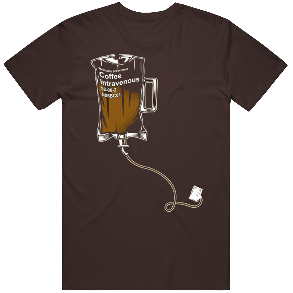 Funny Coffee Iv Intravenous Mens Soft Cotton Tee T Shirt Funny Coffee Iv Intravenous Mens Soft Cotton Tee T Shirt
