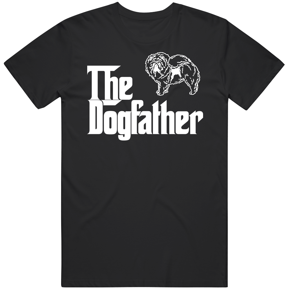 Chow Chow Custom Dog Breed The Dogfather Black Mens Soft Cotton Tee T Shirt