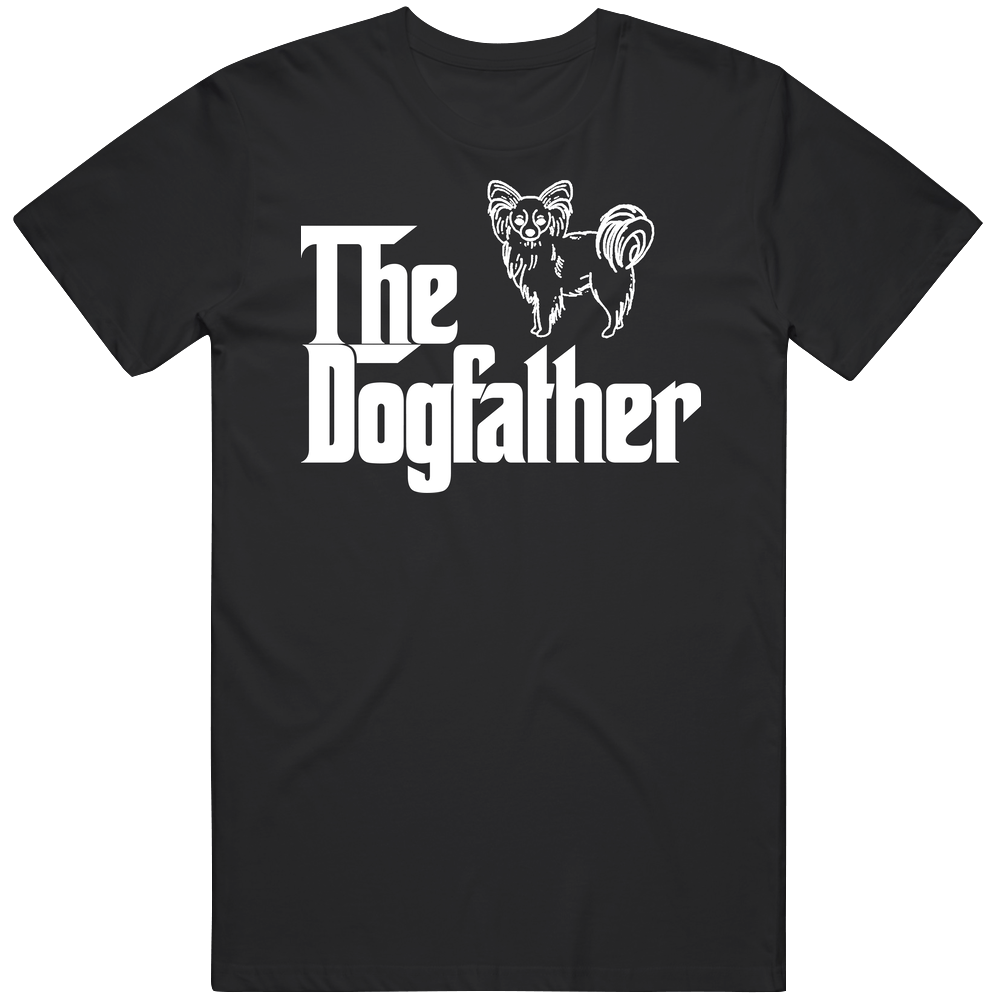 Papillon Custom Dog Breed The Dogfather Black Mens Soft Cotton Tee T Shirt Papillon Custom Dog Breed The Dogfather Black Mens Soft Cotton Tee T Shirt
