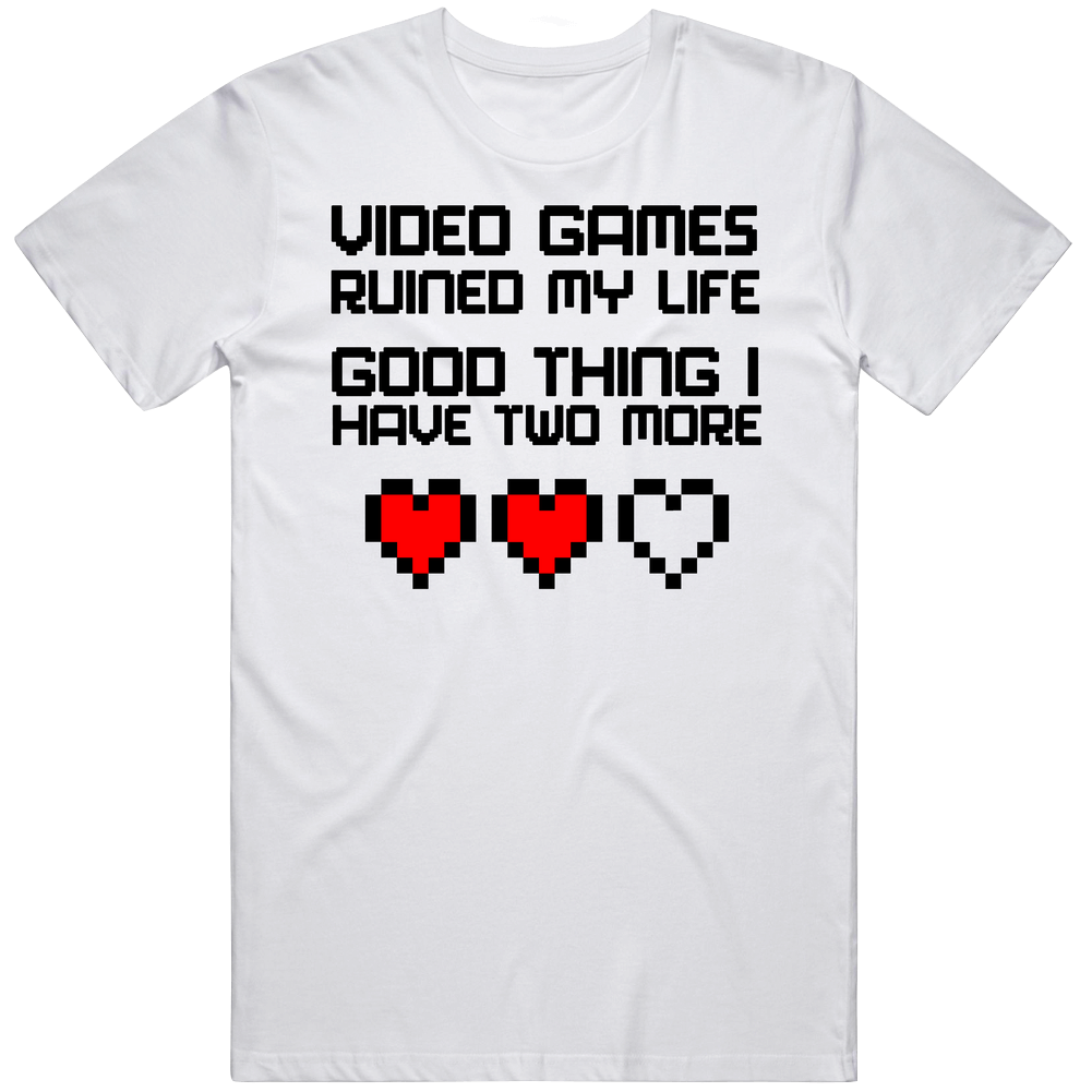 Video Games Ruined My Life Funny Gamer Mens Soft Cotton Tee T Shirt Video Games Ruined My Life Funny Gamer Mens Soft Cotton Tee T Shirt
