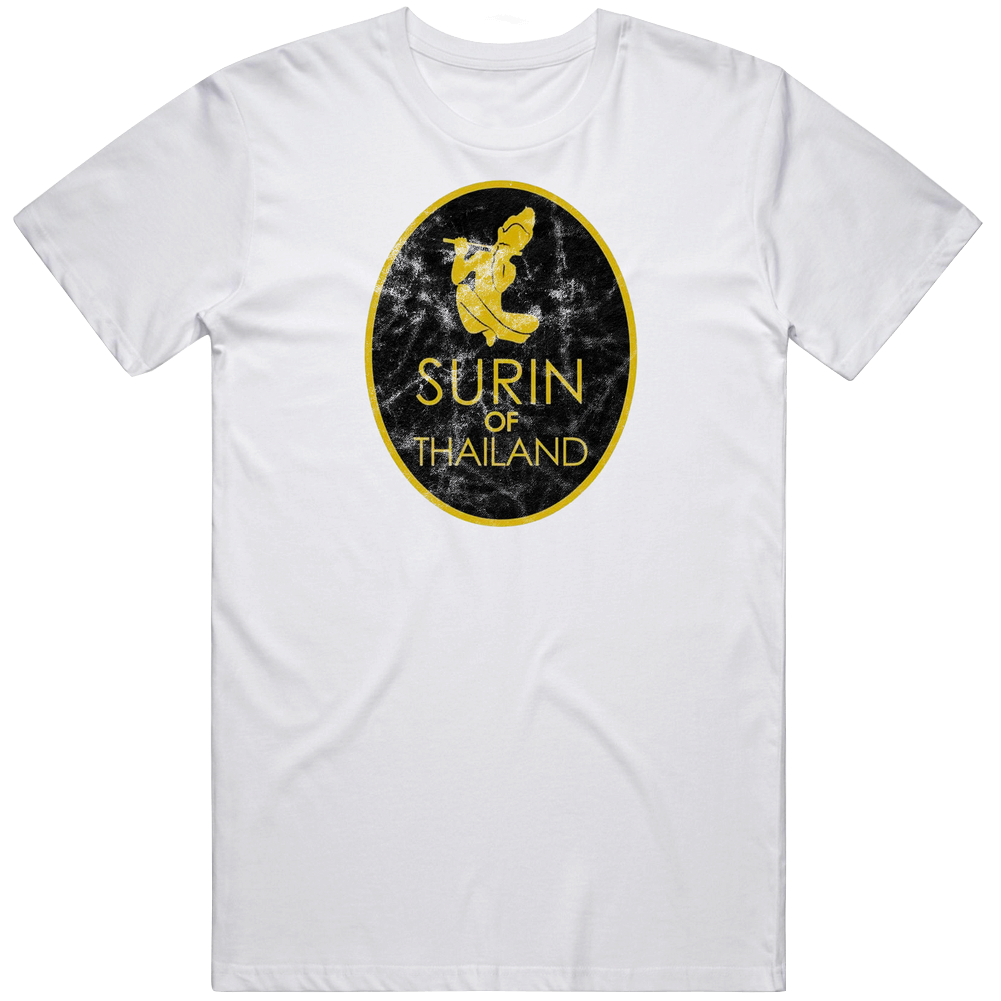 Surin Of Thailand Atlanta Georgia Top Restaurants Food Fan Lover Foodie Worn Look Mens Soft Cotton Tee T Shirt